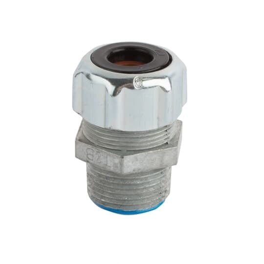 1 Inch Straight Die Cast Zinc Liquidtight Strain Relief Cord Connector, Cord Range 0.250 to 0.375
