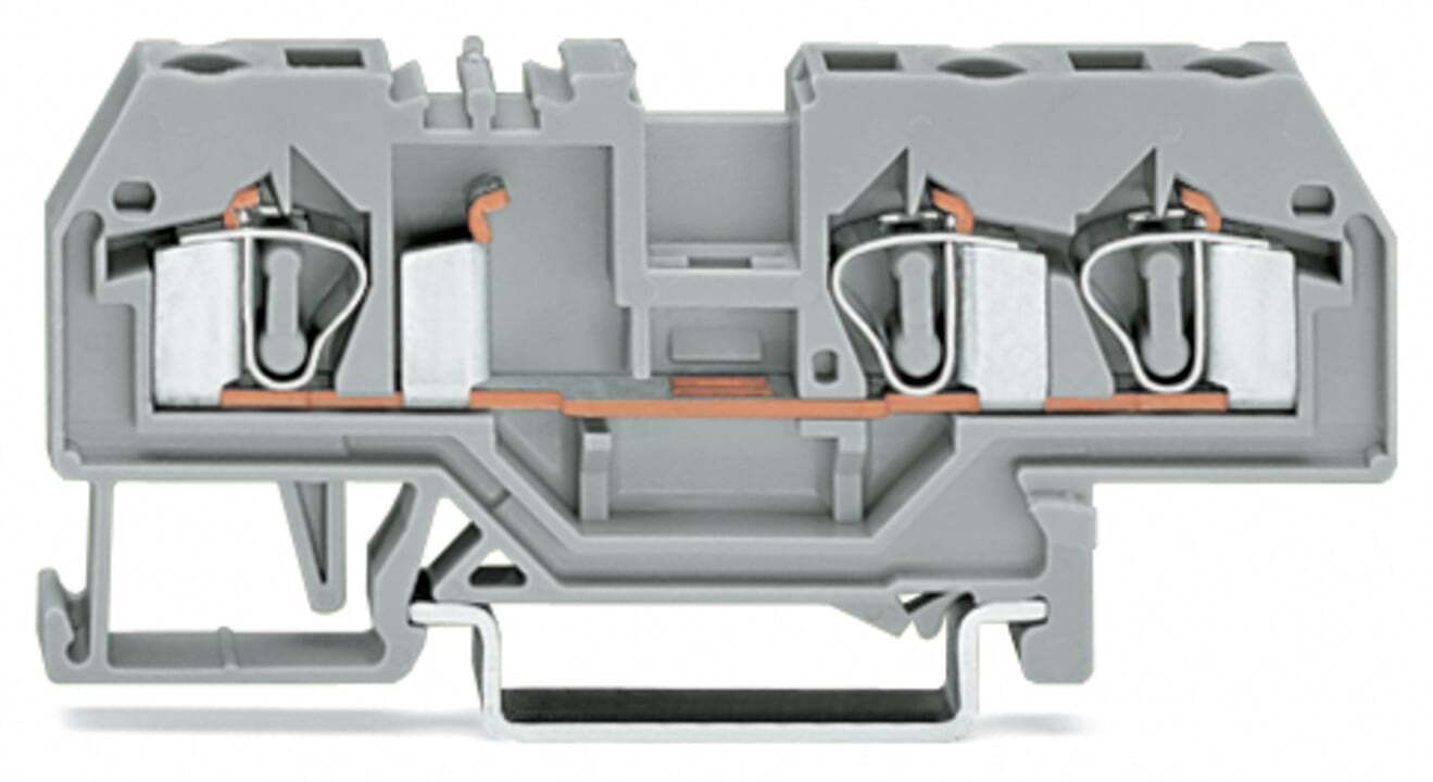 3-conductor through terminal block; 4 mm; center marking; for DIN-rail 35 x 15 and 35 x 7.5; CAGE CLAMP; 4,00 mm; black
