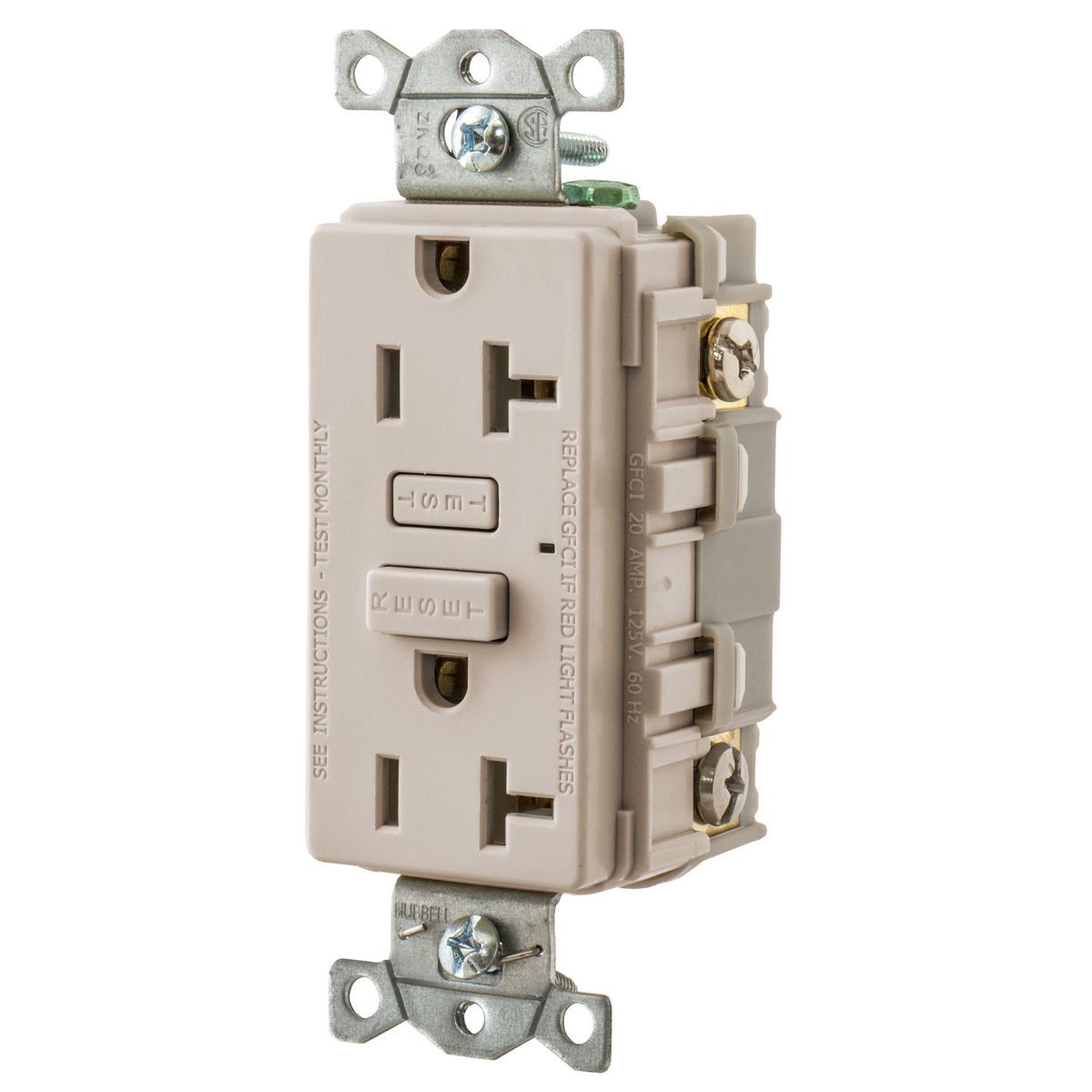 HUBBELLPRO, GFCI, 20A, Light Almond