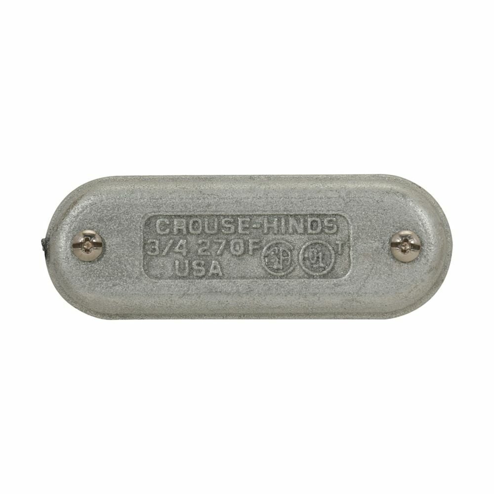 Eaton Crouse-Hinds series Condulet Form 7 wedge nut cover, Feraloy iron alloy, 1"