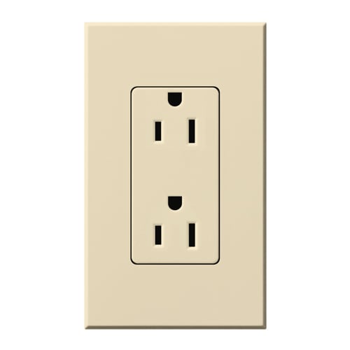 Duplex 15 A receptacle, tamper resistant, 125V/15A in beige