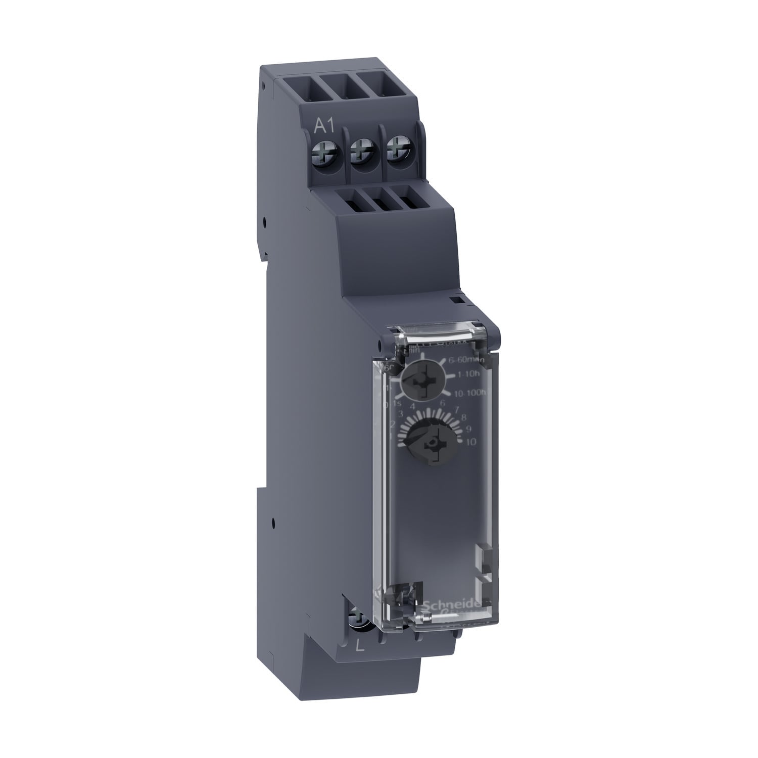 single function relay, Harmony Timer Relays, 0.7A, 1CO, 0,1s..100h, on delay, solid state output, 24..240V AC DC