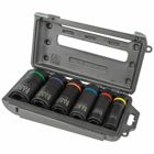 2-in-1 Impact Socket Set, 6-Point, 6-Piece, Single-ended impact socket with hands-free adjustment between socket sizes