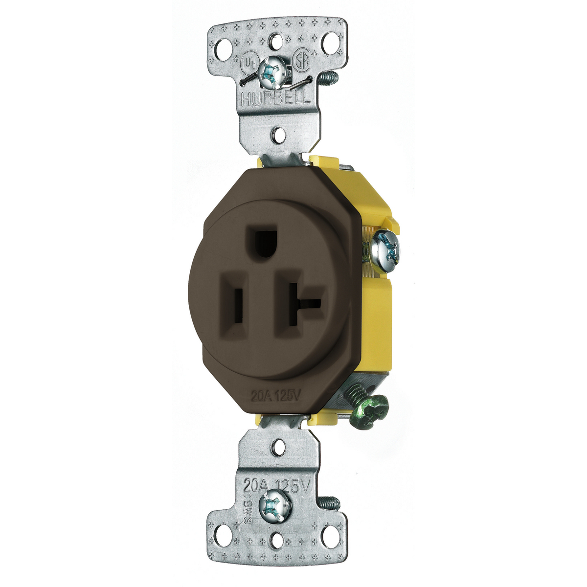 tradeSELECT Straight Blade Residential Grade, Single, 20A 125V, 2-Pole 3-Wire Grounding, 5-20R, Self Grounding