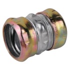 Compression Coupling, Raintight, Conduit Size 1-1/2 Inch, Material Zinc Plated Steel, For use with EMT Conduit
