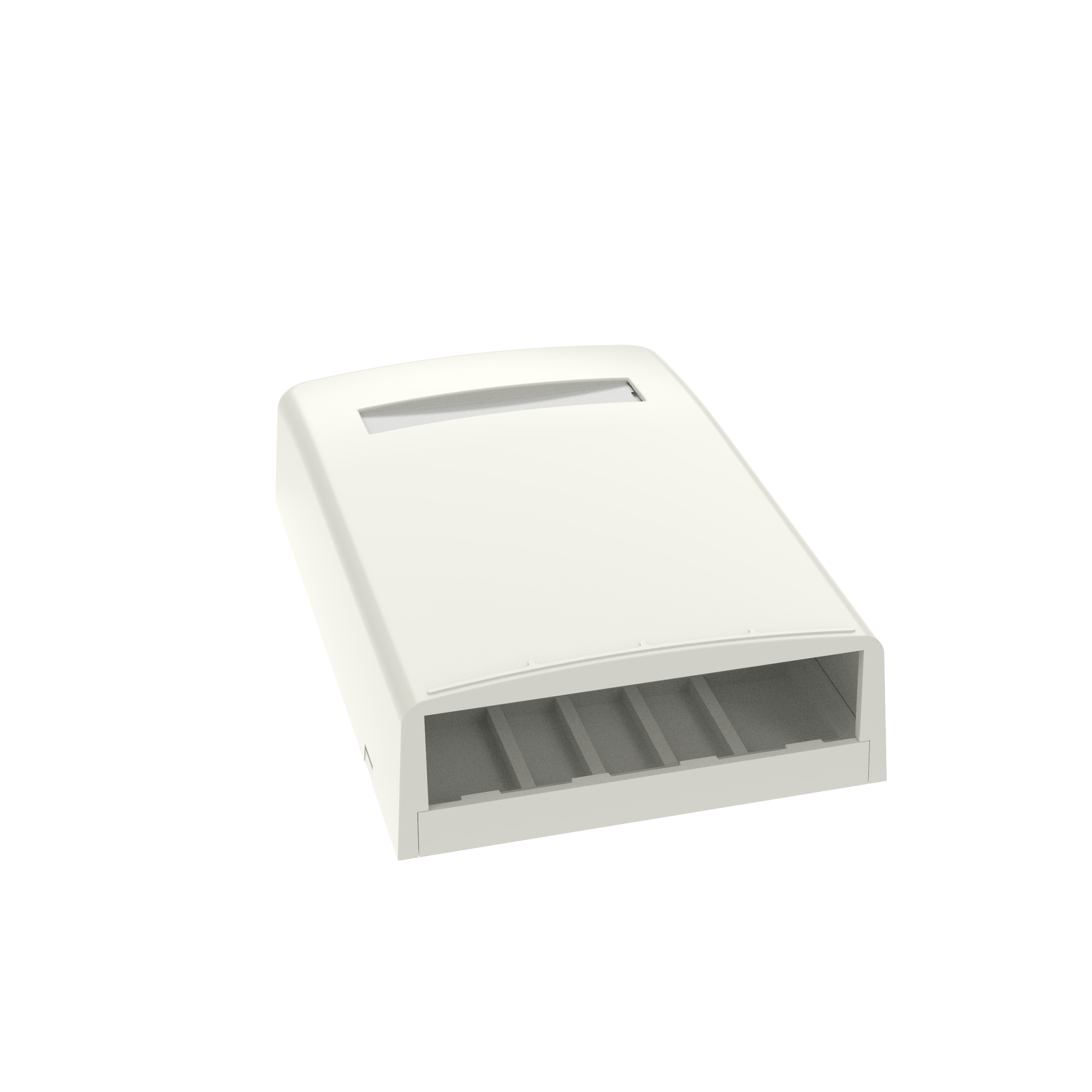 Surface Mount Box, 4 Port, Off White    