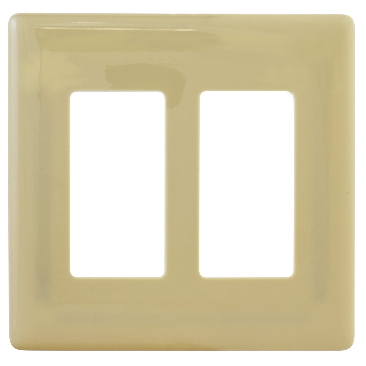 WALLPLATE 2G DEC SNAP-ON, IVORY
