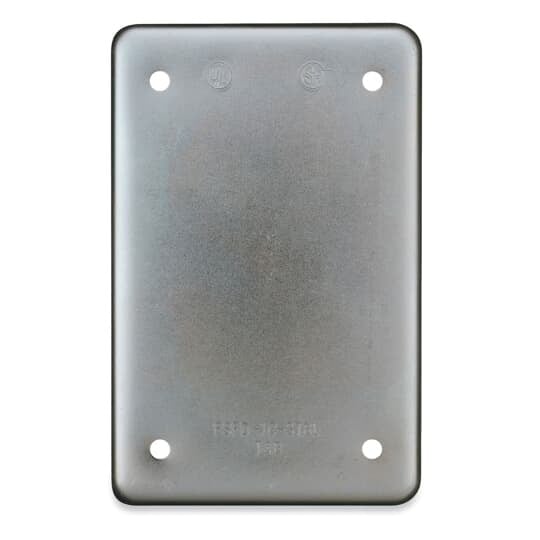 1 Gang Device Box Cover, Sheet Steel, Blank