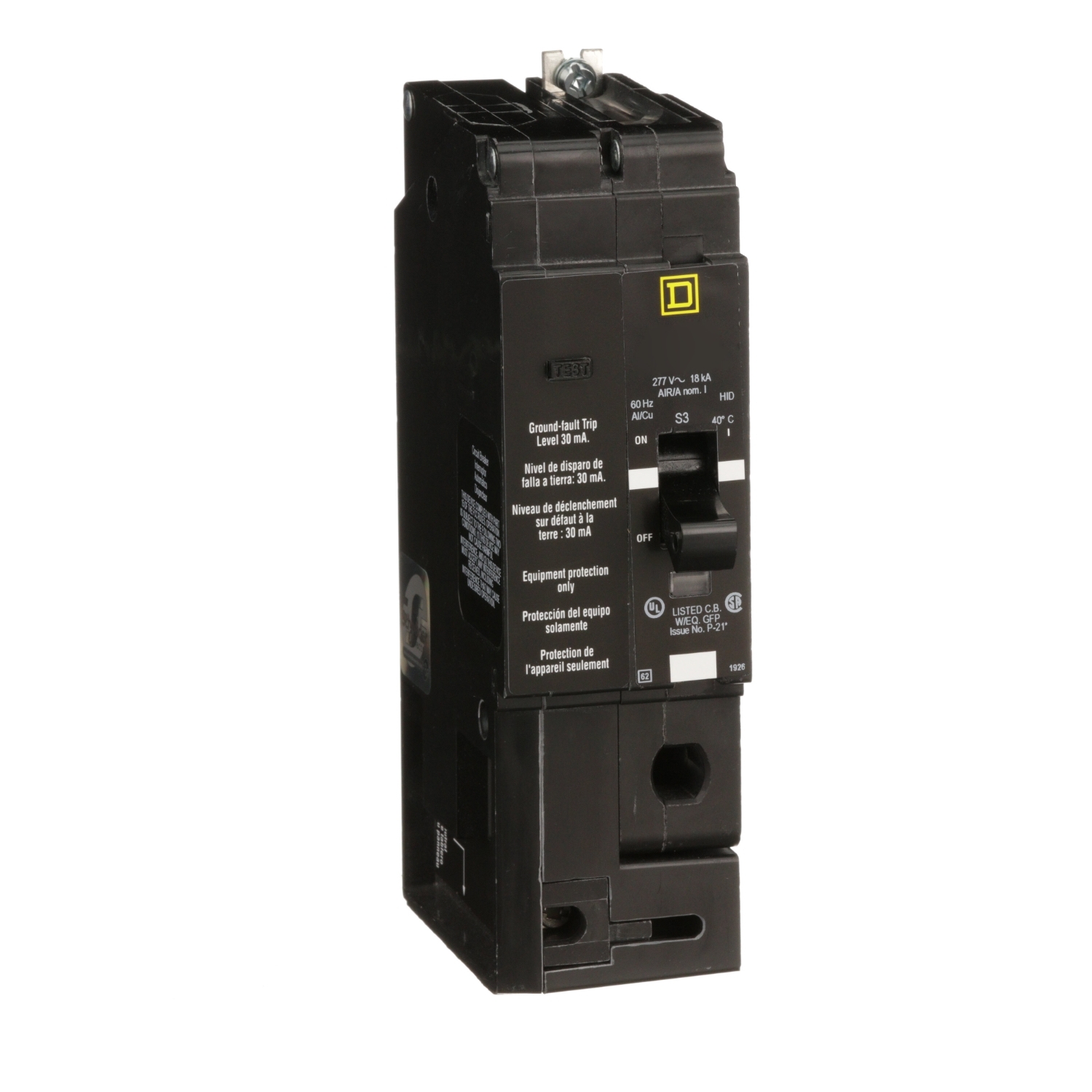 EDB14050EPD Miniature Circuit Breaker, 50 Amp, 1 Pole, 277V