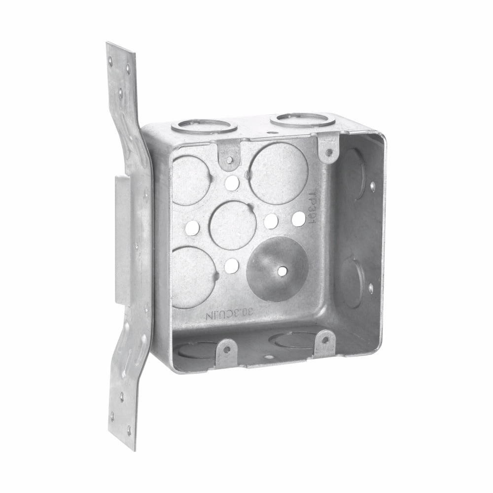 TP391 TP Drawn Device Box, Steel, 30.3 cu-in Capacity, (14) Knockouts, 4 in H x 4 in W x 2-1/8 in D