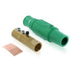 17 Series Taper Nose, Female, Plug, Detachable, 250-350MCM Awg, Industrial Grade, Cam-Type Connector, Green