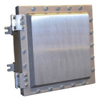 Eaton Crouse-Hinds series ECP enclosure, Square cover, 7" depth, 14" x 14" x 6", Copper-free aluminum, Tap-in mounting feet