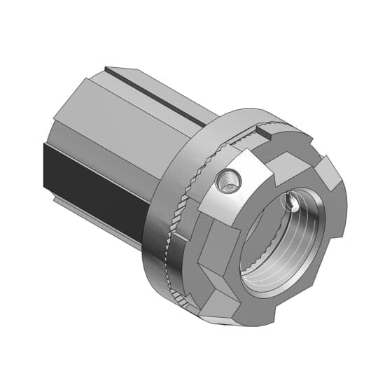 3/4 Inch Zinc Thru Bulkhead Hub for Use with Rigid/IMC Conduit