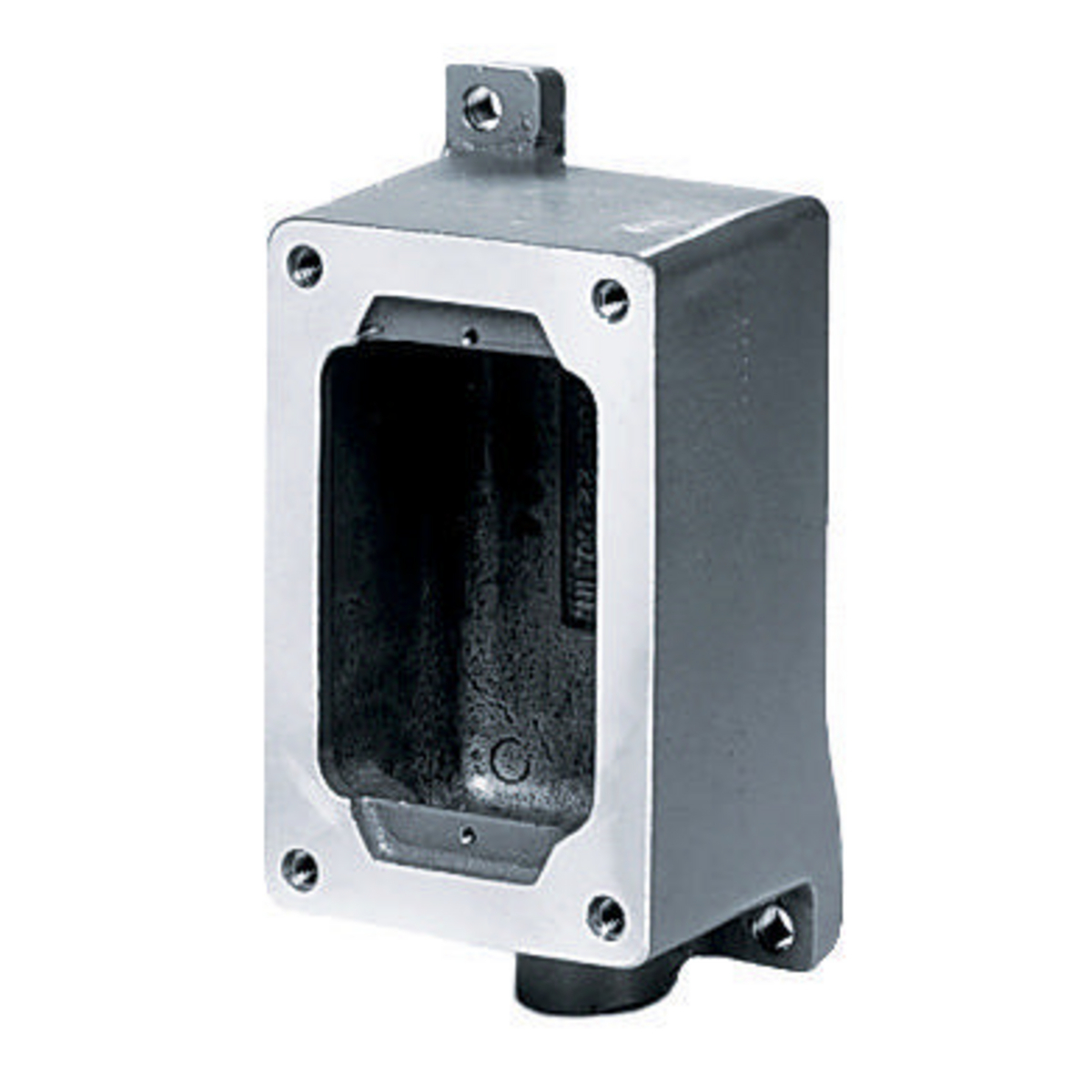 Straight Blade Devices, Back Boxes, 1/2" NPT Dead-End, Explosion Proof Products, Cast Metal, Single Pack
