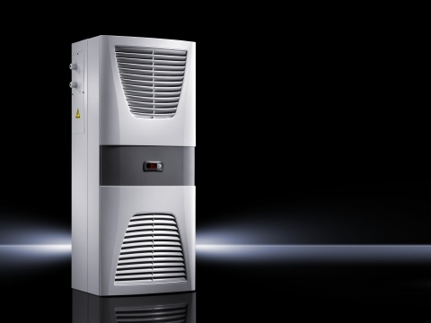 Air/water heat exchangers, Wall-mounted, Water-carrying parts, copper/brass (Cu/CuZn), color: RAL 7035, supply includes: Fully wired ready for connection (plug-in terminal strip), Drilling template, Sealing and assembly parts