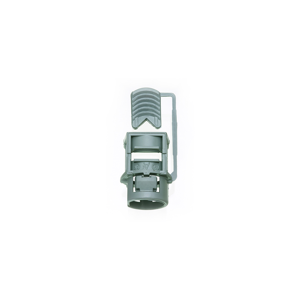 Non-metallic Push-In connector utilizes a wedge push in design for a secure grip with a knockout size of 3/4 inch.