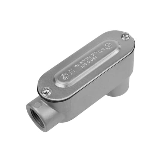 2-1/2 inch Threaded D-Pak Die Cast Aluminum Conduit Body-Back Opening, Cover & Gasket. For use with Rigid/IMC Conduit.