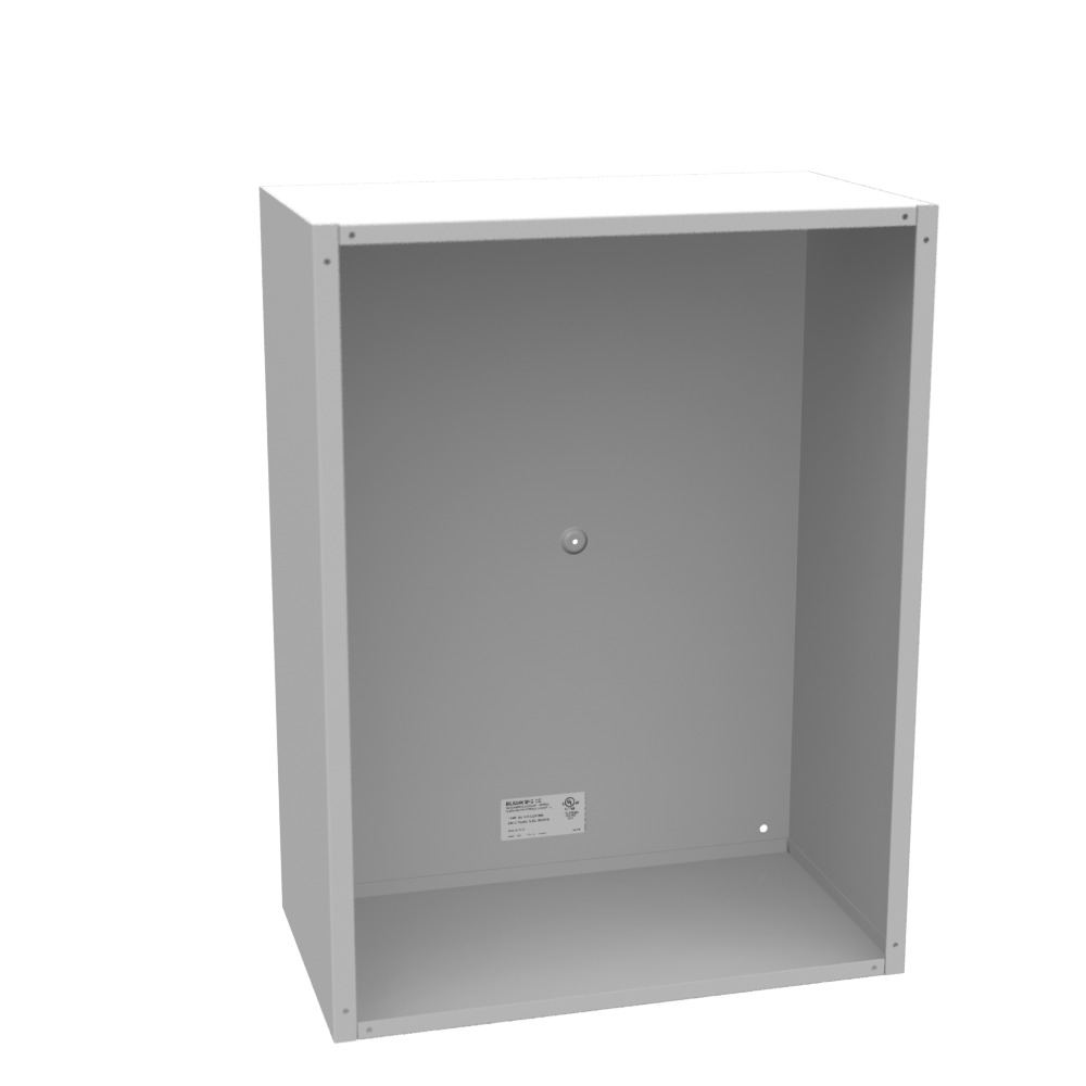 24x10x18 Screw Cover Type 1 UL Listed Steel No Knockouts ANSI 61 Gray Cover with Teardrop Slots Mounting Holes in Back