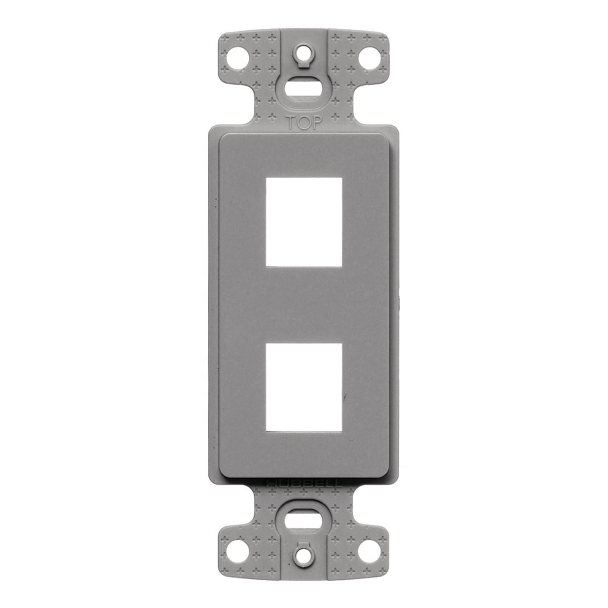 NetSelect Products, Plate Decorator Frame, Keystone, 2-Port, Gray
