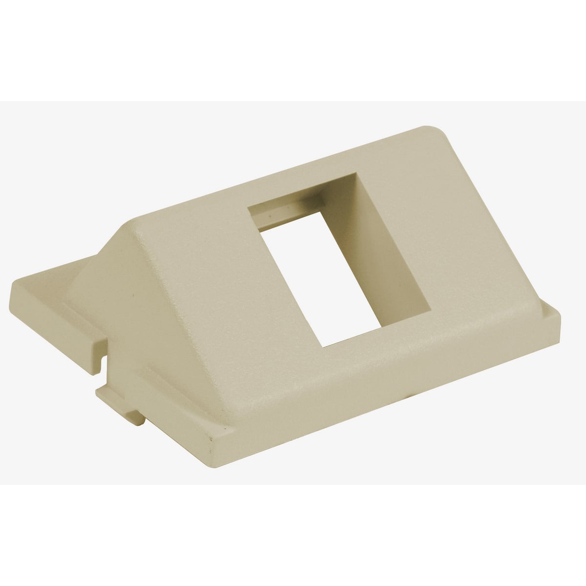 Audio/Video Unloaded Module, Keystone, 1-Port, Angled, 1.5 Unit, Electric Ivory