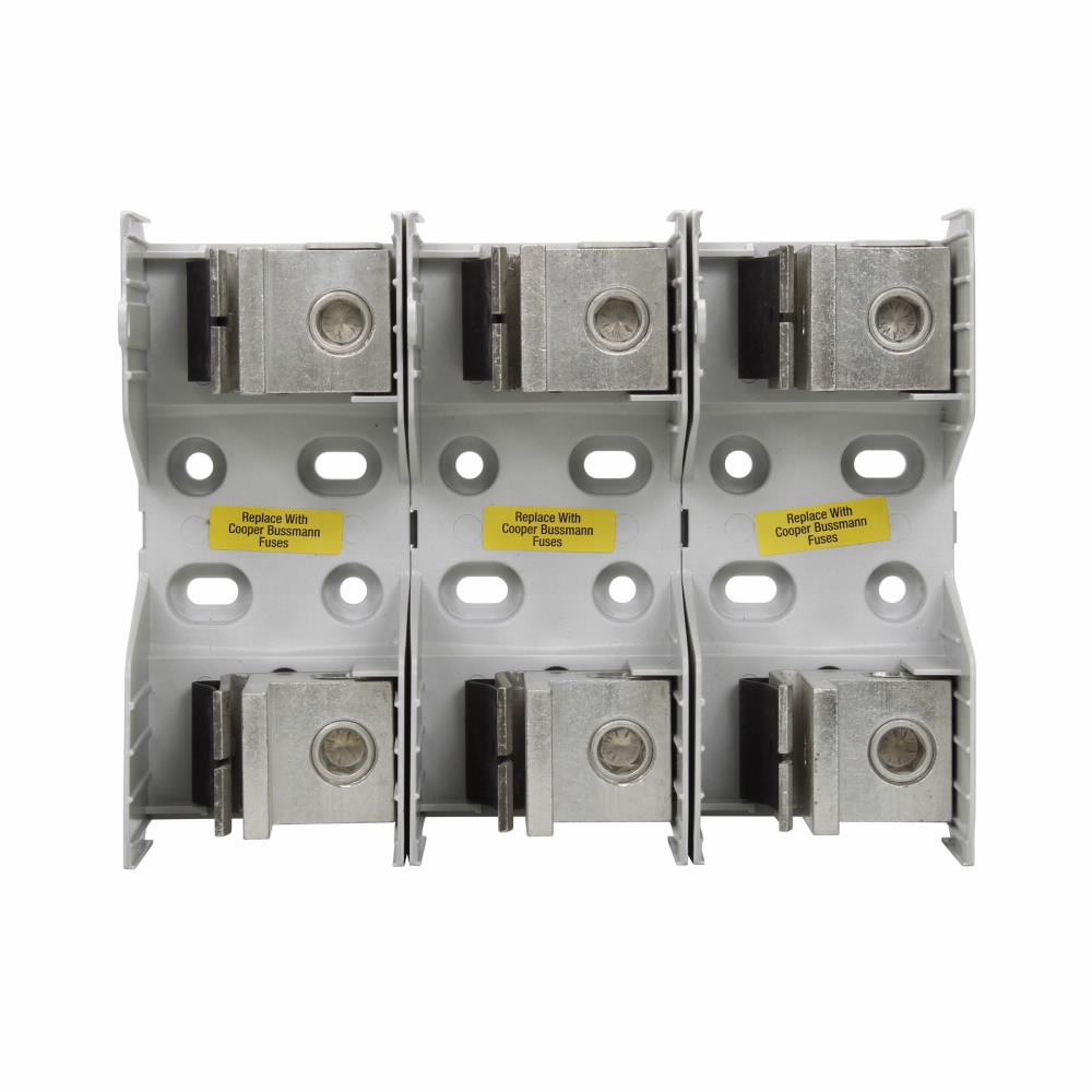 Eaton Bussmann series JM modular fuse block, 600V, 225-400A, Knife Blade End X Knife Blade End, Three-pole