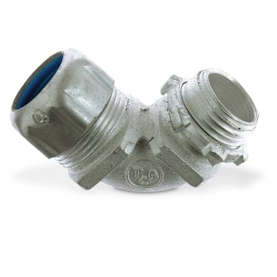 3/8 Inch 90 Degree Aluminum Liquidtight Connector, Non-insulated