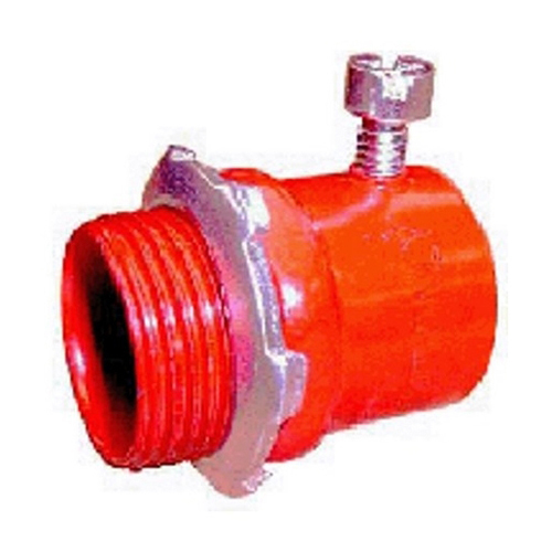 EMT Connectors, Color-Coded, Steel, Red, Size 1/2"