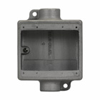 Eaton Crouse-Hinds series Condulet FS device box, Shallow, Feraloy iron alloy, Two-gang, C shape, 1/2"