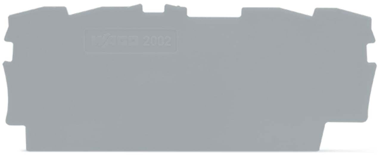 End and intermediate plate; 0.8 mm thick; gray