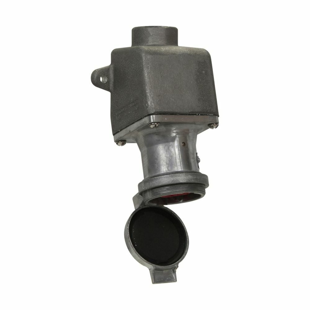 Eaton Crouse-Hinds series Arktite ARE receptacle assembly, 30A, Five-wire, five-pole, 50-400 Hz, Style 1, Copper-free aluminum, Spring door, 1", 600 Vac/250 Vdc