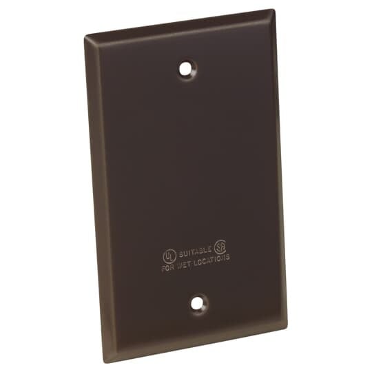 Rectangular blank cover bronze color