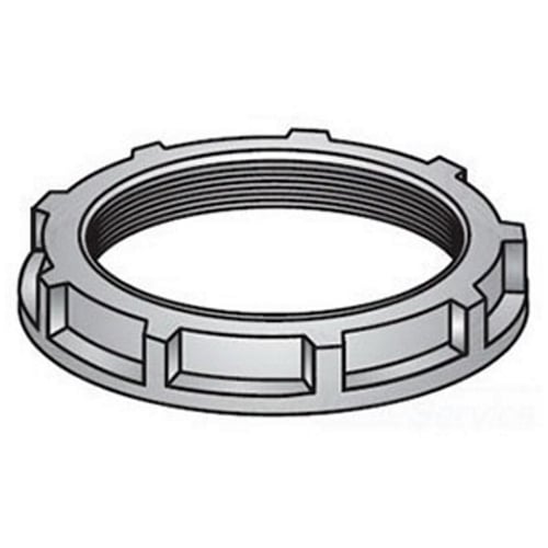 OZ-Gedney Type 2 Non-Grounding Conduit Bushing, Size: 1/2 IN, Malleable Iron, Finish: Zinc Plated, Connection: Threaded NPS, 1-1/32 IN Outside Diameter, 3/8 IN Width, Third Party Certification: UL File Number E-11853, CSA 009795, Applicable Third Par