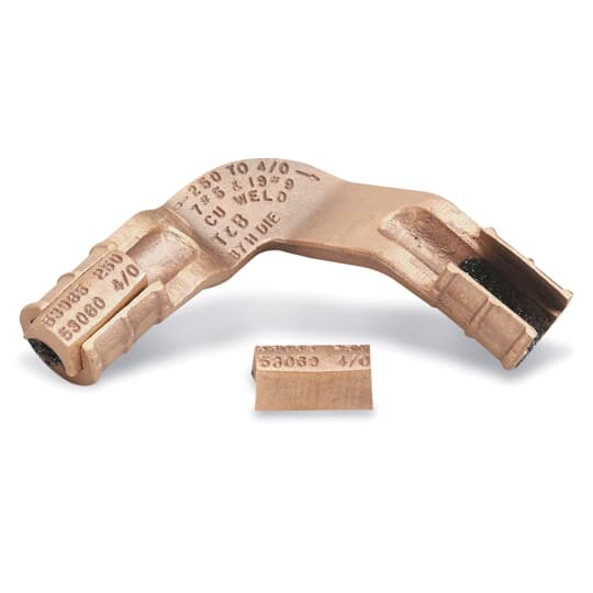 E-Z-Ground Ground Grid Copper Compression Connector for Cable Range 4/0 - 250 kcmil, Tap 4/0 - 250 kcmil, Ground Rod 1/2, 5/8