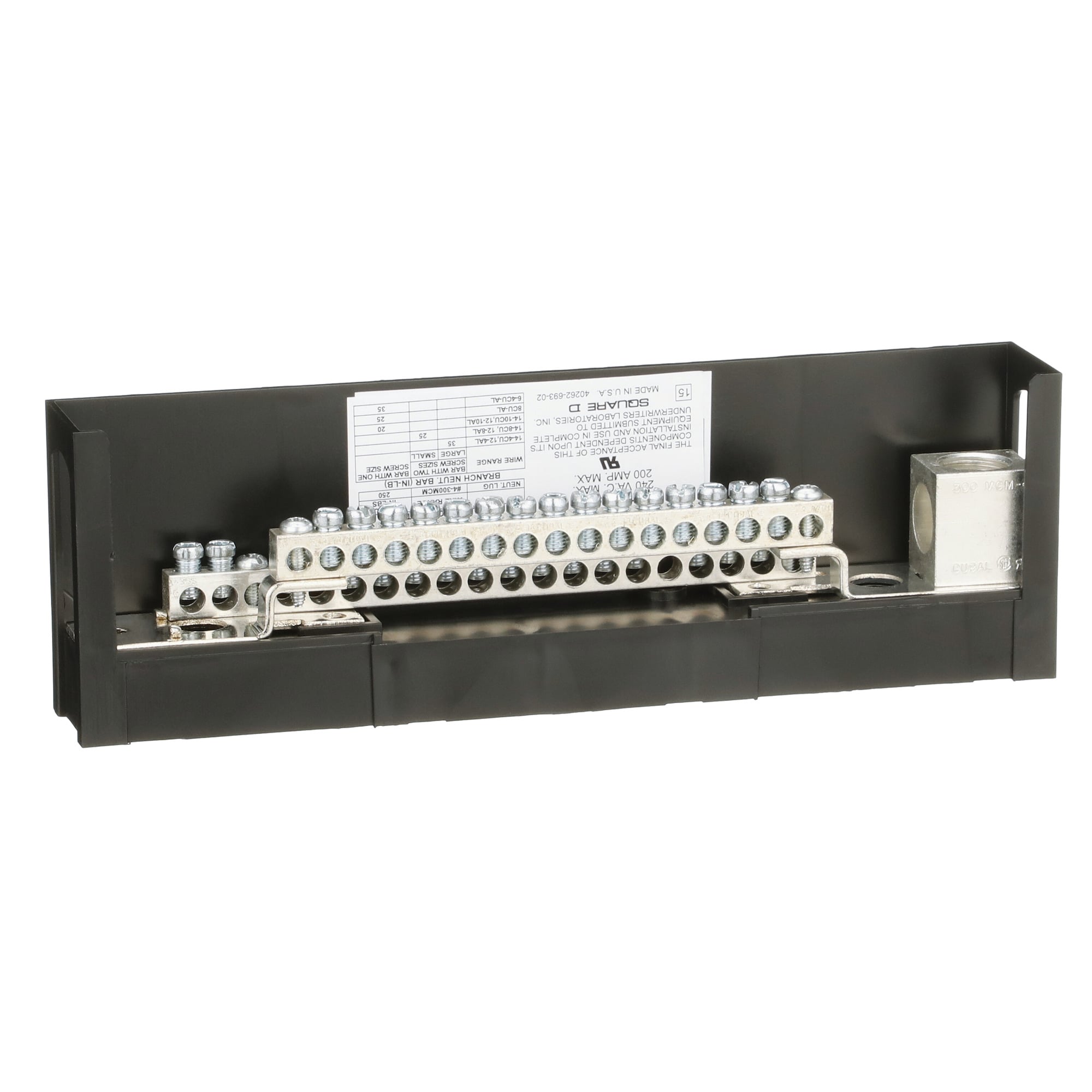 NEUTRAL ASSEMBLY INSULATED GROUNDABLE