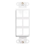 QuickPort Decora Insert, 6-Port, White