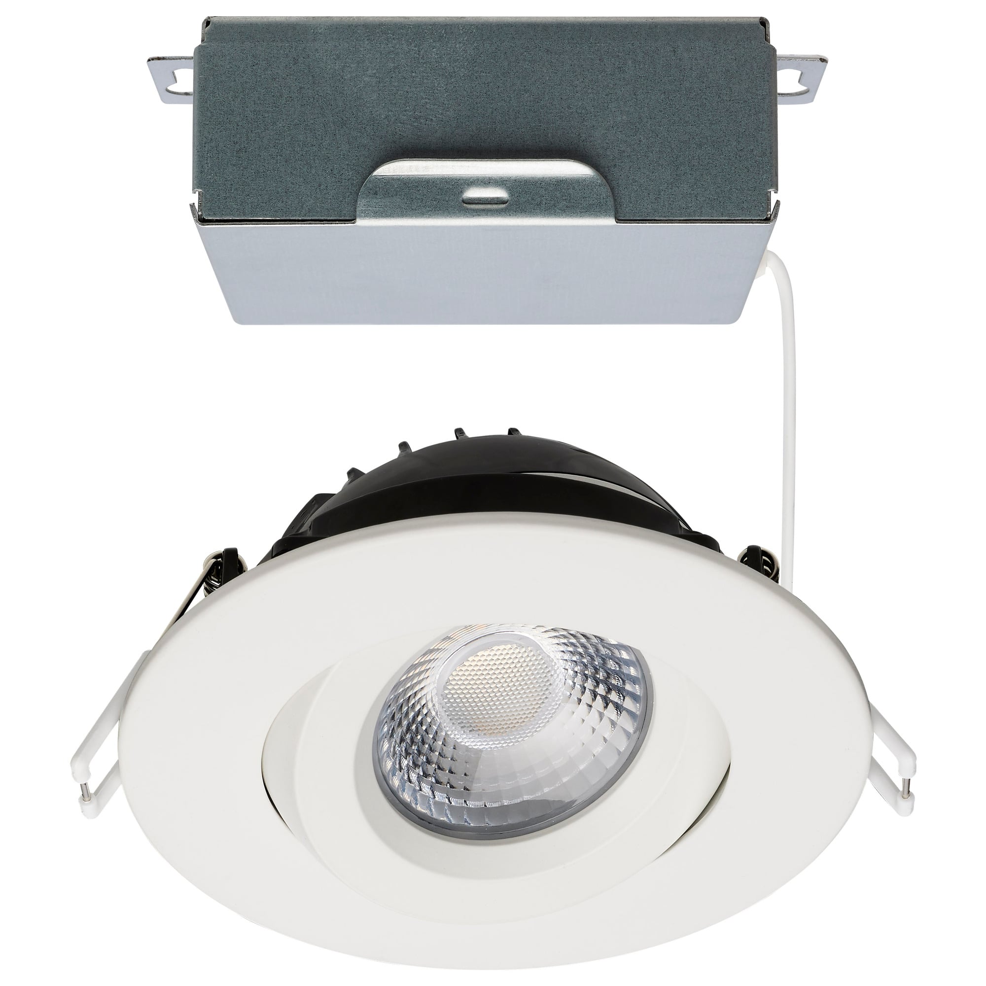 12W LED Downlight - Gimbal 4 in - CCT Select - Round - Remote Driver - White - 850L 120V
