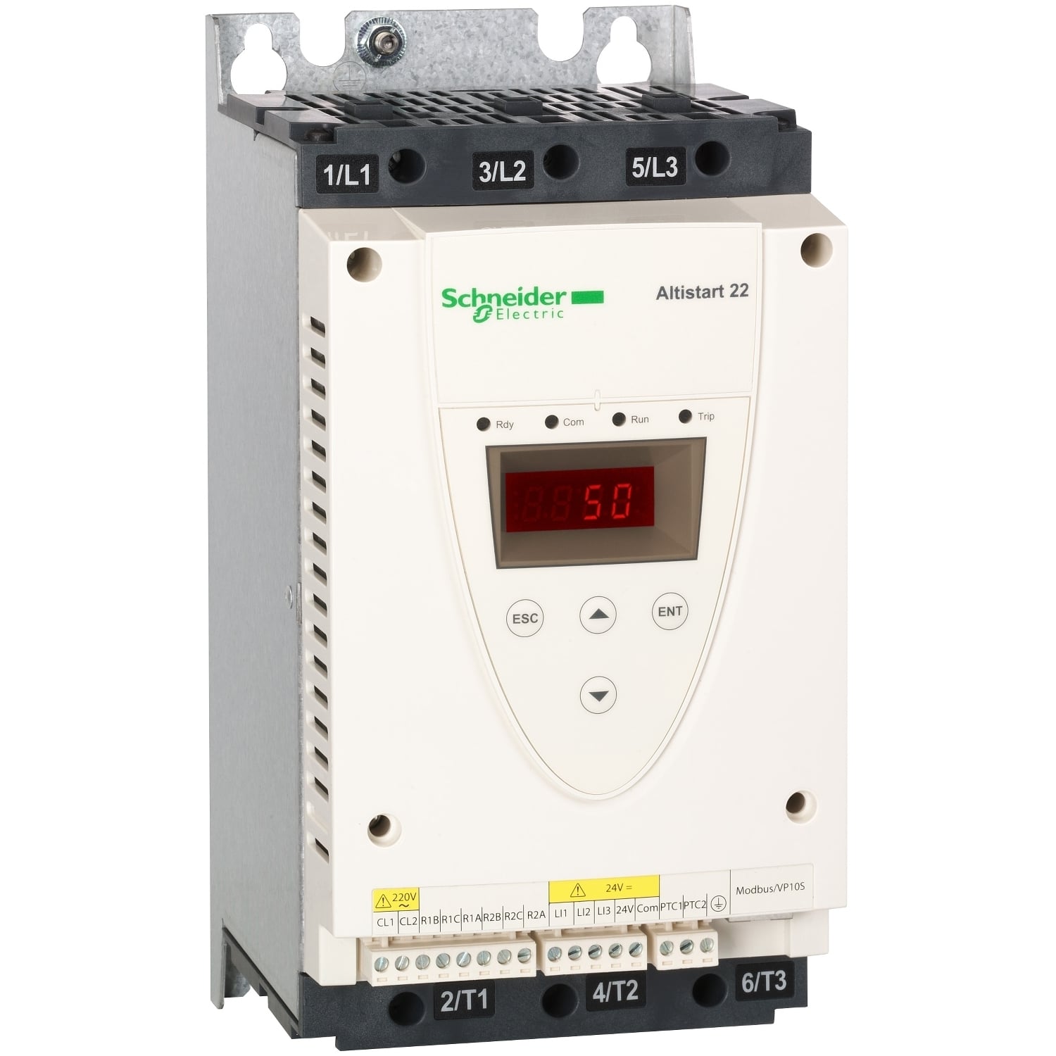 soft starter for asynchronous motor, Altistart 22, control 230V, 230 to 440V, 11 to 22kW