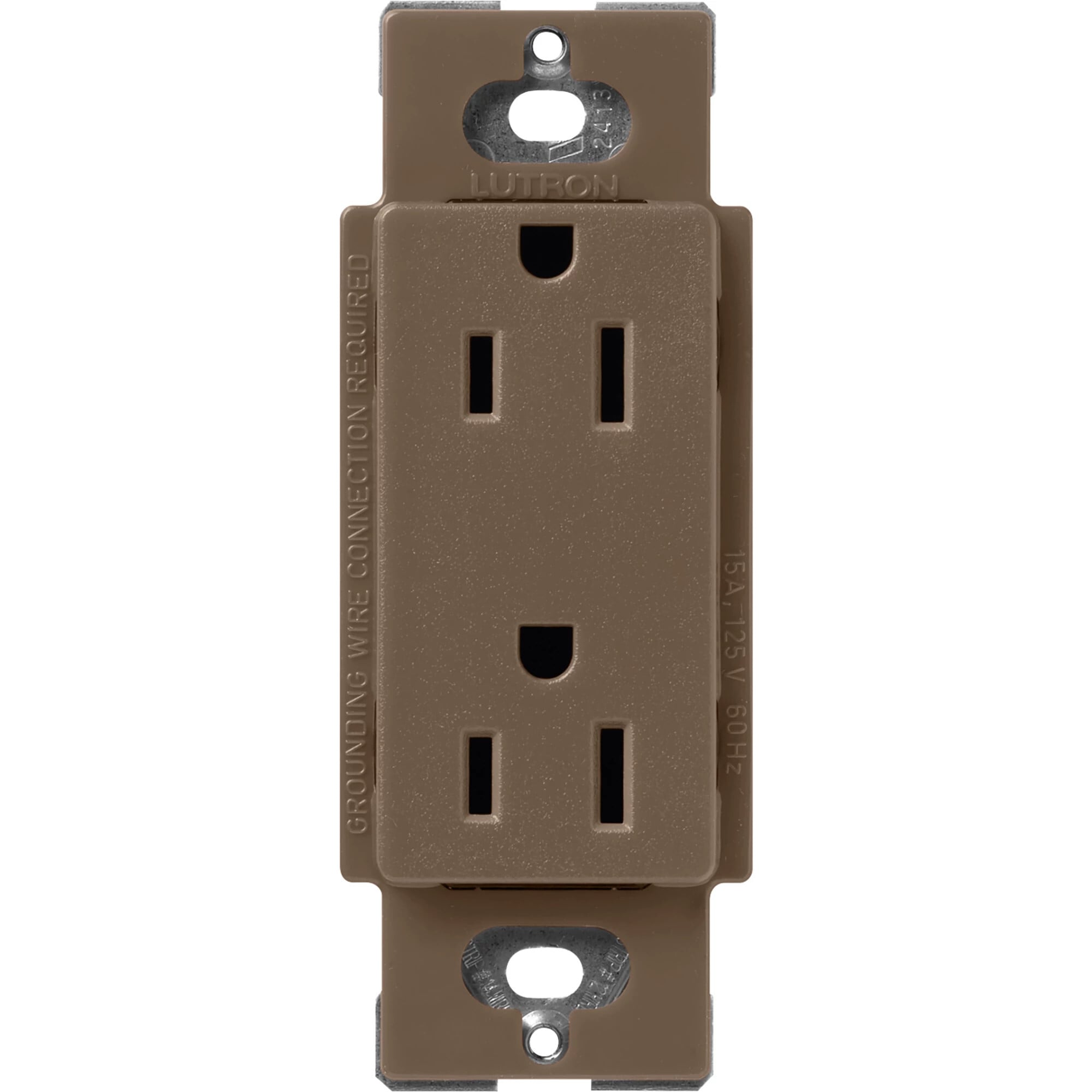 Lutron Claro 15 Amp Duplex Outlet, Espresso