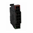 Eaton M22 pushbutton contact block, M22 contact block, 22.5 mm, Front, Spring-cage, Button: Black, NC, IP55