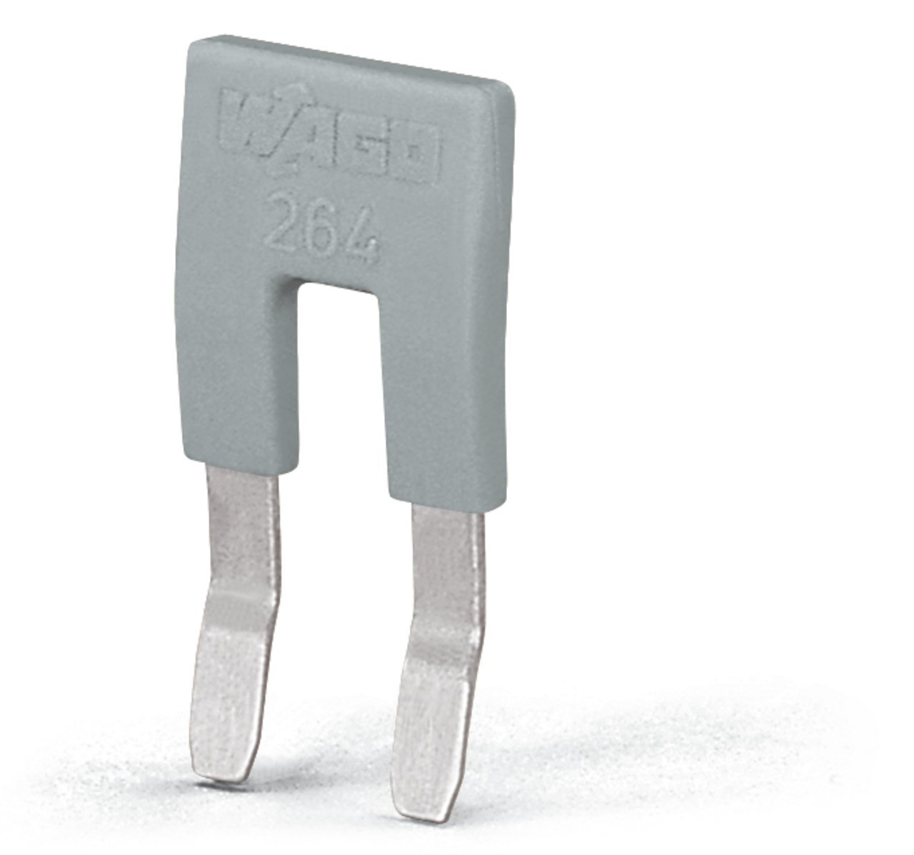 Jumper; for conductor entry; 2-way; insulated; gray