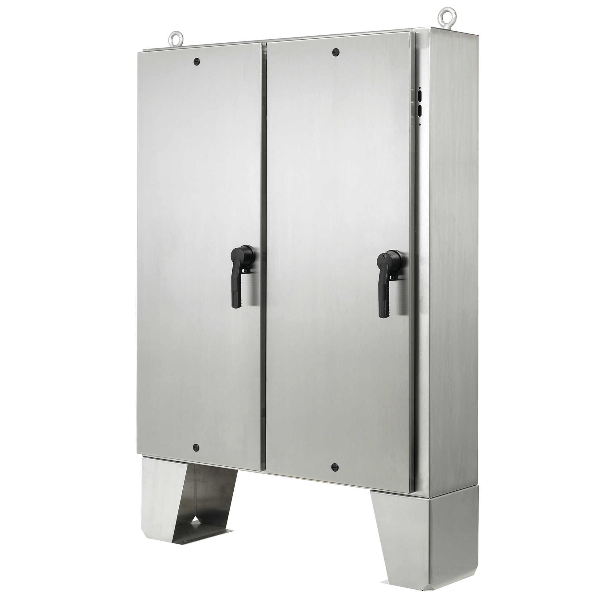 Floor-Mount Disconnect 2-Dr 1/4-Turn 3pt Latch Type 4X, 60x61x12, Brushed, SS304