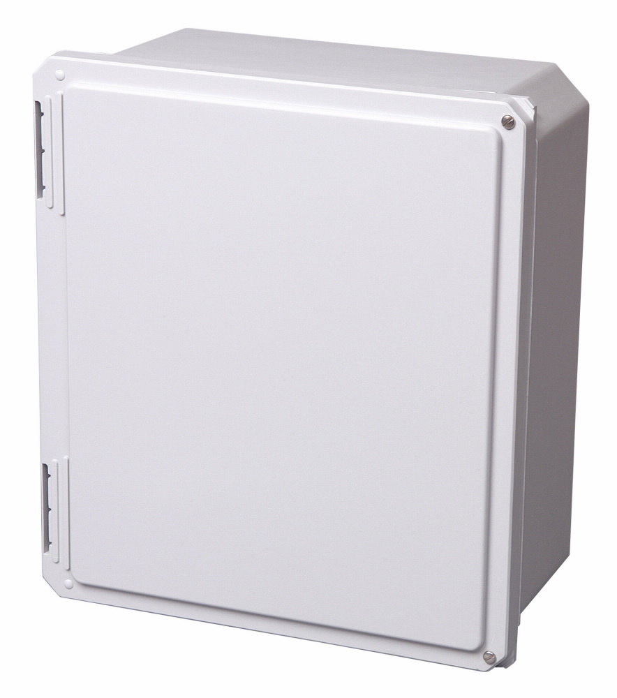 Eaton B-Line series JIC panel enclosure, 17.58" height, 8.34" length, 15.96" width, NEMA 4X, Hinged cover, SDF enclosure, Wall mount, Medium single door, Optional external mounting feet, Fiberglass, Seamless poured in-place gasket