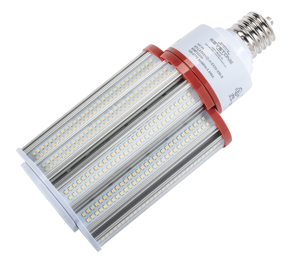 LED HID Replacement Lamp, 63W, EX39 Base, 4000K, 120-277V Input, Designed for Horizontal Application with fold-out LED Assemblies, Direct Drive