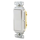 TradeSelect, Switches and Lighting Controls, Decorator Switch, Residential Grade, Rocker Switch, General Purpose AC, Single Pole, 15A 120/277V AC Push Back and Side Wired