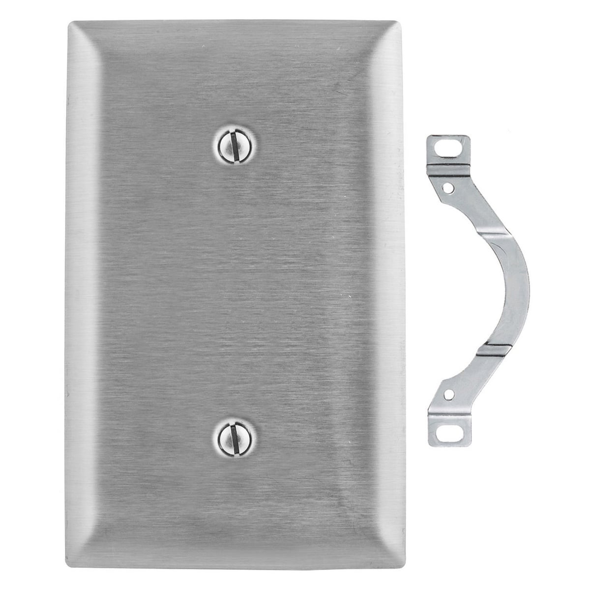 Wallplates and Boxes, Metallic Plates, 1- Gang, Blank, Standard Size, Stainless Steel