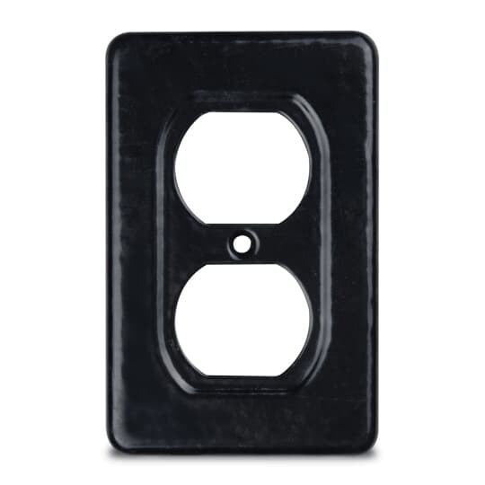 PVC Coated GFI Single Gang Receptacle Cover for Device Box, for Surface, Zinc Plated Steel, Gray