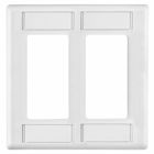 Wall Plate, 2 Gang, 2 Decorator/Style Line, with Labels, White