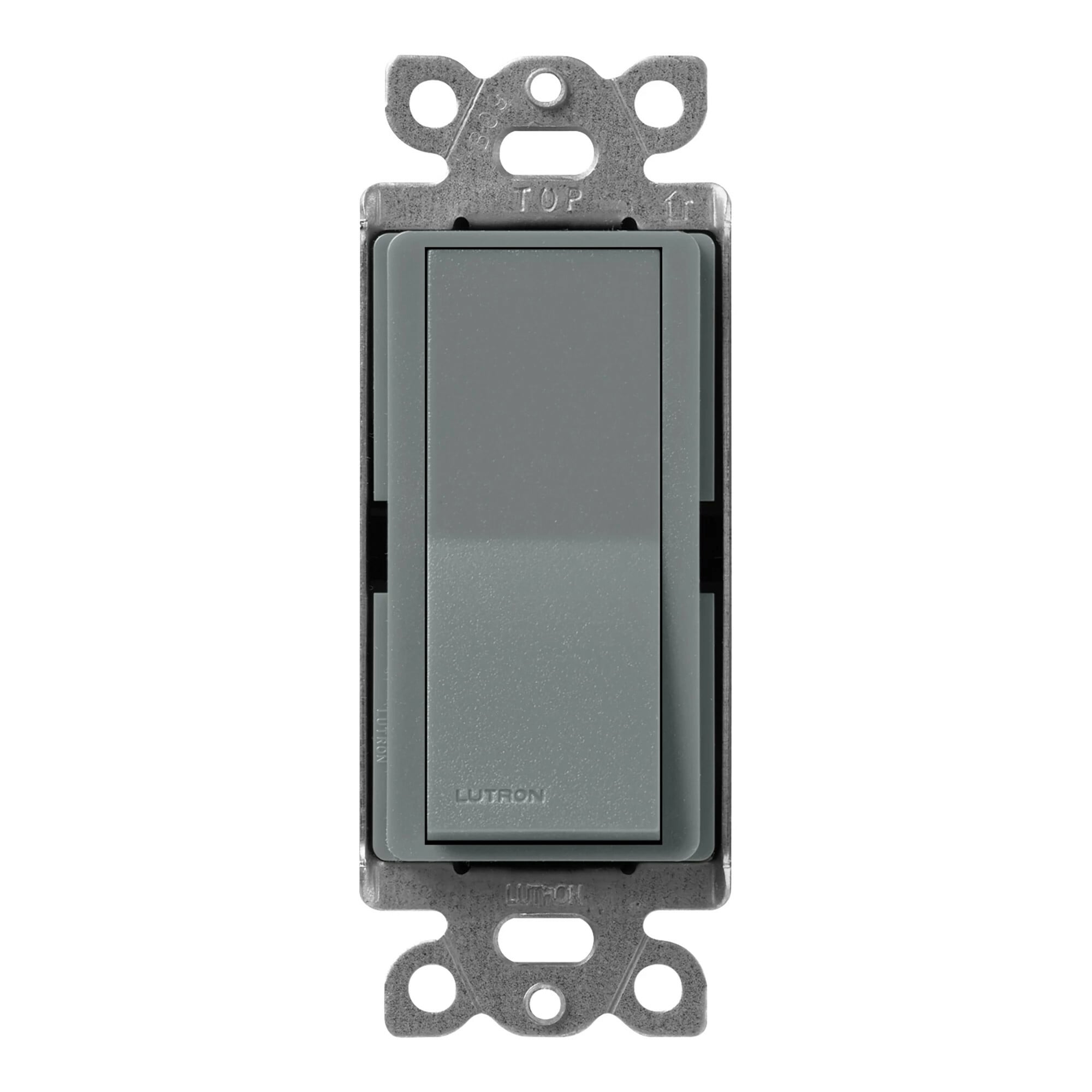 Lutron Claro 15 Amp, Single-Pole On/Off Rocker Switch, Slate