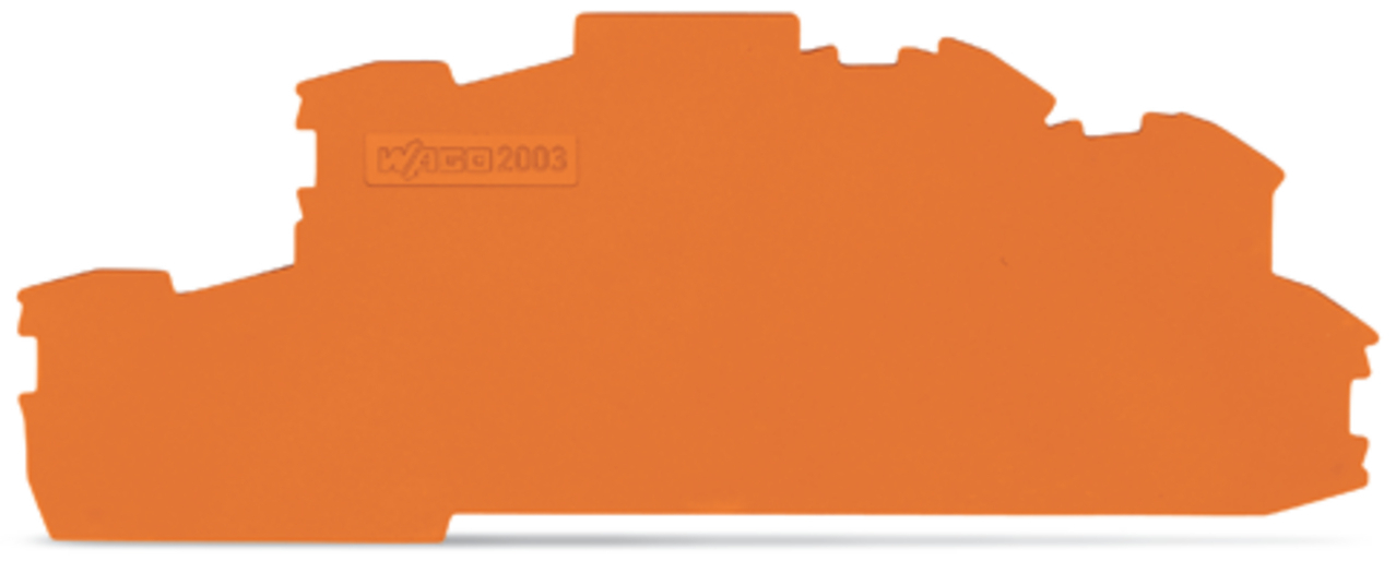 End and intermediate plate; 1 mm thick; only for use with fuse plugs; orange