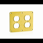 2-Gang, Duplex Receptacle, Coverplate, Yellow